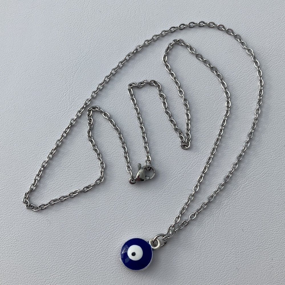 Evil Eye Stainless Steel Necklace - Picture 9 of 9